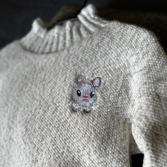 Plush Chenille Half Turtleneck Sweater - Picture 4 of 14